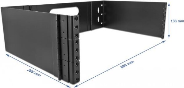 DELOCK 19" Wandhalterung 3 HE faltbar schwarz