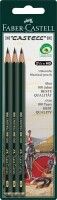 FABER-CASTELL Bleistift Castell 9000 HB 3 St in BK