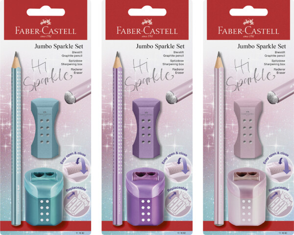 FABER-CASTELL Bleistiftset Jumbo Sparkle Set Cosmic