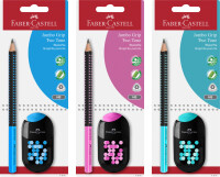 FABER-CASTELL Bleist. Jumbo Grip Two Tone+Spitzer BK