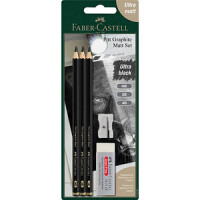 FABER-CASTELL Bleistift Pitt Graphite Matt HB 2B 4B BK