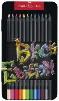 FABER-CASTELL Buntstifte Black Edition 12er Metalletui