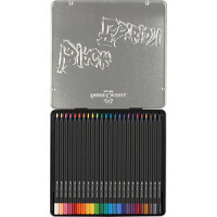 FABER-CASTELL Buntstifte Black Edition 24er Metalletui