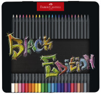 FABER-CASTELL Buntstifte Black Edition 24er Metalletui