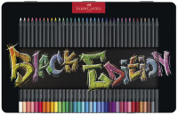 FABER-CASTELL Buntstifte Black Edition 36er Metalletui