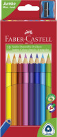 FABER-CASTELL Buntst. Dreikant Jumbo 10er Kartonetui
