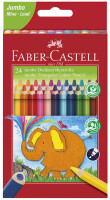 FABER-CASTELL Buntst. dreikant Jumbo 5.4mm 24er Karton