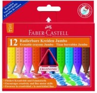 FABER-CASTELL Radierbare Kreide Jumbo Grip 12er