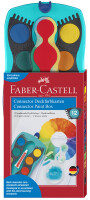 FABER-CASTELL Farbkasten Connector 12 Farben türkis