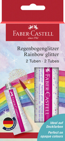 FABER-CASTELL Glitzer Regenbogen 2x12 ml
