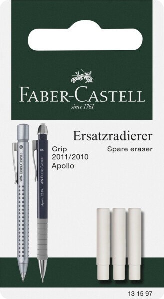 FABER-CASTELL Ersatzradierer DBS Grip 2011 BK 3x