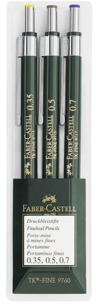 FABER-CASTELL Druckbleistift TK-Fine 9760 3er Etui
