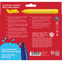 FABER-CASTELL Filzstift Jumbo Super Washable 12er