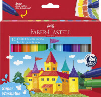 FABER-CASTELL Filzstift Jumbo Super Washable 12er