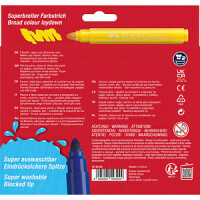 FABER-CASTELL Filzstift Jumbo Sup. Washable 24er
