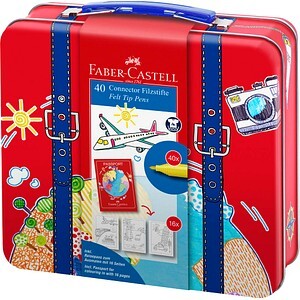 FABER-CASTELL Filzstift Connector Reisekoffer