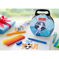 FABER-CASTELL Filzstift Connector Fußballkoffer
