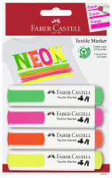 FABER-CASTELL Textilmarker neon 4er BK