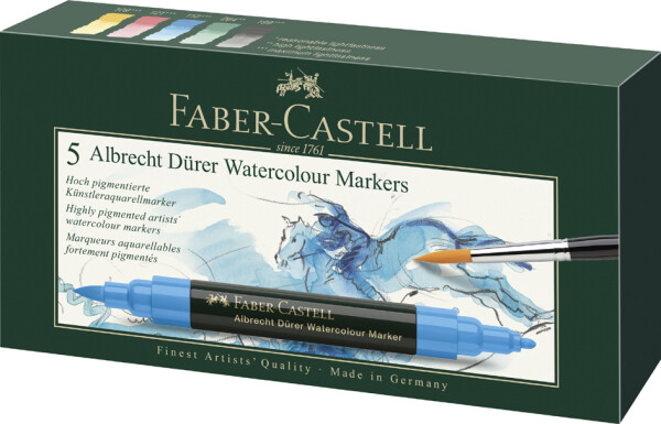FABER-CASTELL Aquarellmarker Albrecht Dürer 5er Etui