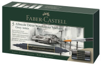 FABER-CASTELL Aquarellmarker A. Dürer 5er Etui grau