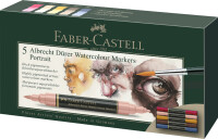 FABER-CASTELL Aquarellmarker A. Dürer 5er Etui Portrai