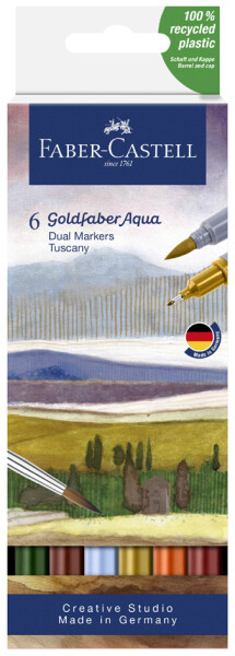 FABER-CASTELL Gofa Aqua Dual Marker Toskana 6x