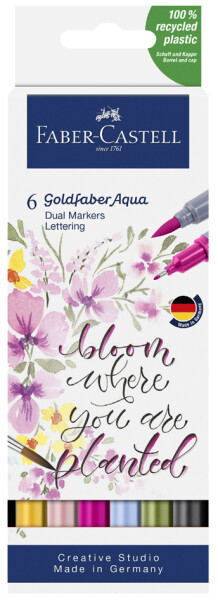 FABER-CASTELL Gofa Aqua Dual Marker Lettering 6x