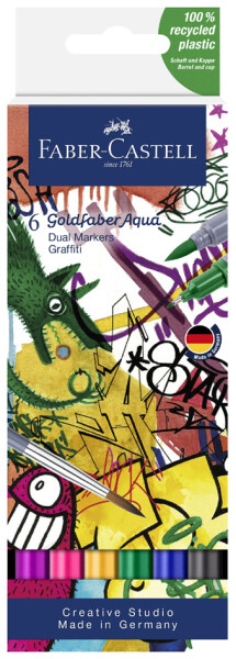 FABER-CASTELL Gofa Aqua Dual Marker Graffiti 6x