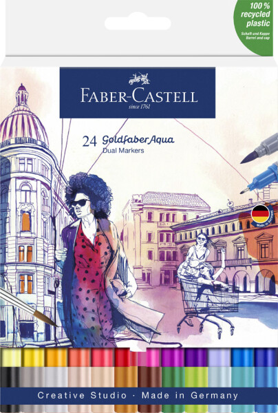 FABER-CASTELL Gofa Aqua Dual Marker 24er Etui