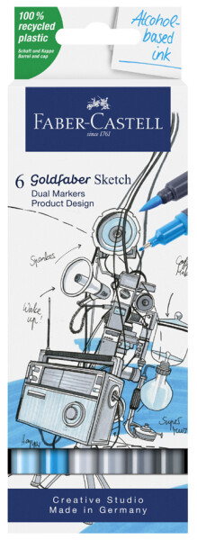 FABER-CASTELL Sketch Marker Gofa 6er Etui Prod. Design