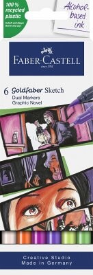 FABER-CASTELL Sketch Marker Gofa 6er Etui Graph. Novel