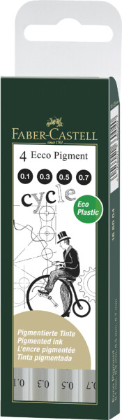 FABER-CASTELL Tintenschreiber Ecco Pigment 0,1/3/5/7