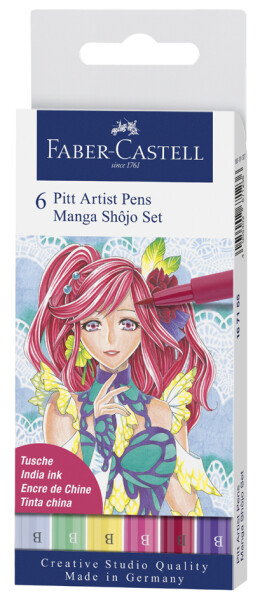 FABER-CASTELL Tuschest. Pitt Artist Pen Manga Shôjo 6x