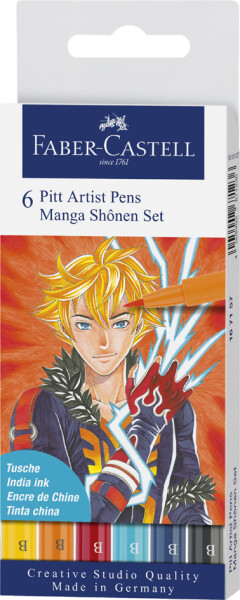 FABER-CASTELL Tuschest. Pitt Art. Pen Manga Shônen 6x