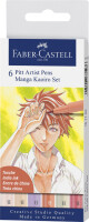 FABER-CASTELL Tuschst. Pitt Artist Pen Manga Kaoiro 6x