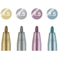 FABER-CASTELL Tuschestift Pitt Artist Pen Metallic 4x
