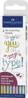 FABER-CASTELL Tuschestift Pitt Artist Pen Metallic 4x