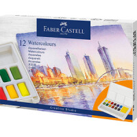 FABER-CASTELL Aquarellfarben in Näpfchen 12er Etui