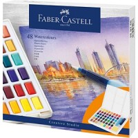 FABER-CASTELL Aquarellfarben in Näpfchen 48er Etui
