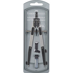 FABER-CASTELL Zirkel Schnellverstell. m.Gel., 3,5 Zap.