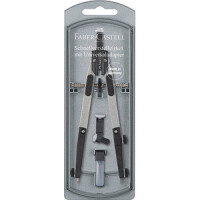 FABER-CASTELL Zirkel Schnellverstell. m.Gel., 3,5 Zap.