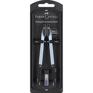FABER-CASTELL Zirkel Schnellverstellz. Gelen. Grip sky