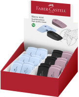FABER-CASTELL Radierer Sleeve Mini New Ha. Farben 24x