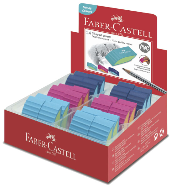 FABER-CASTELL Radierer BICOLOR farbig sortiert 2020