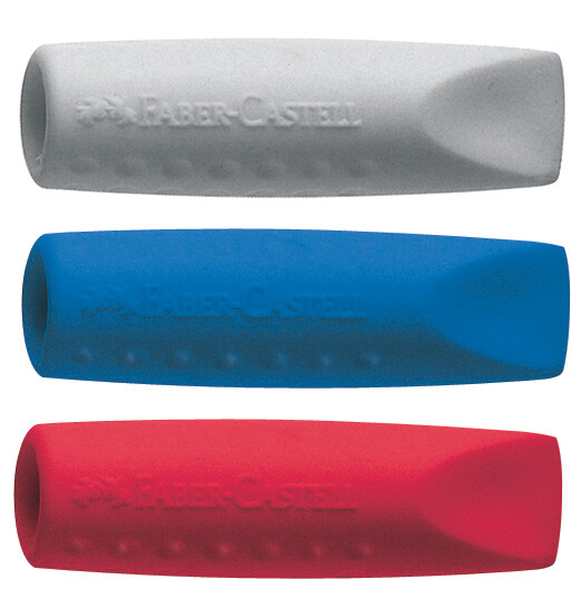 FABER-CASTELL Rad. Grip 2001 eraser cap grau/rot/blau