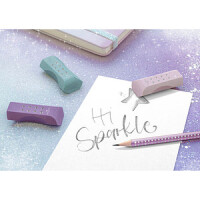 FABER-CASTELL Radierer RollOn Sparkle farbig sortiert
