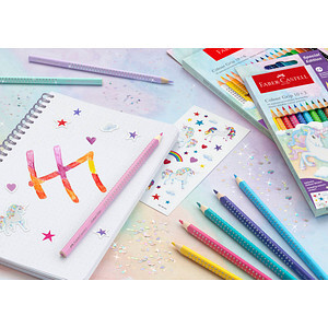 FABER-CASTELL Buntstift Colour Grip Einhorn 10+3