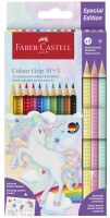 FABER-CASTELL Buntstift Colour Grip Einhorn 10+3