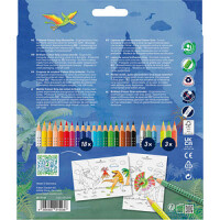 FABER-CASTELL Buntstift Colour Grip Dino 18+6