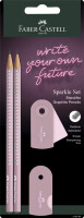 FABER-CASTELL Schreibset Sparkle rose shadows BK